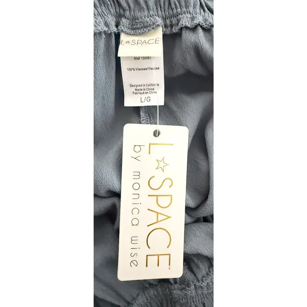L*Space‎ Women's Raquel Romper Slated Glass Deep V Open Back Dolman Sleeves NWT